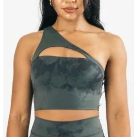 Alphalete Athletics Other - NWOT Alphalete Alphalux Asymmetrical Bra |‎ Storm Grey, SZ XL